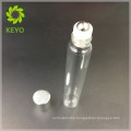 10ml clear roll on glass bottle with silver cap